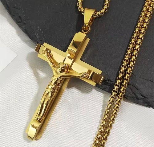 Edelstahl kreutz jesus - edelstahl,