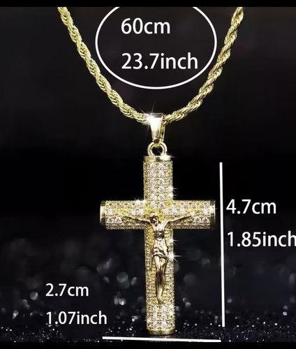 Halskette mit kreuz goldfarben - mit,