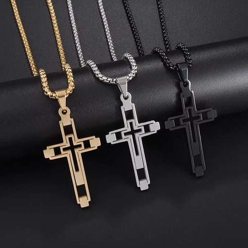 Edelstahl kreuz jesus - edelstahl,
