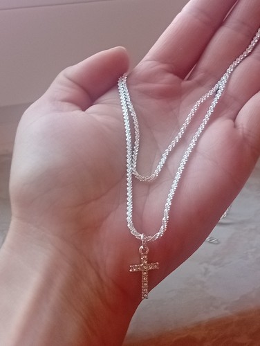 Silberfarbene halskette kette - silberfarbene, halskette/kette