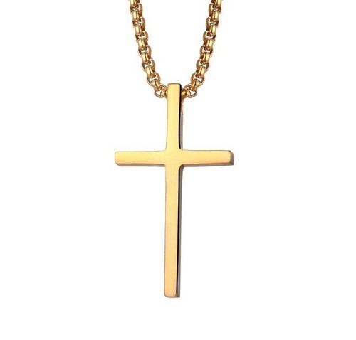 18k goldkette vergoldet kreuz - 18k,