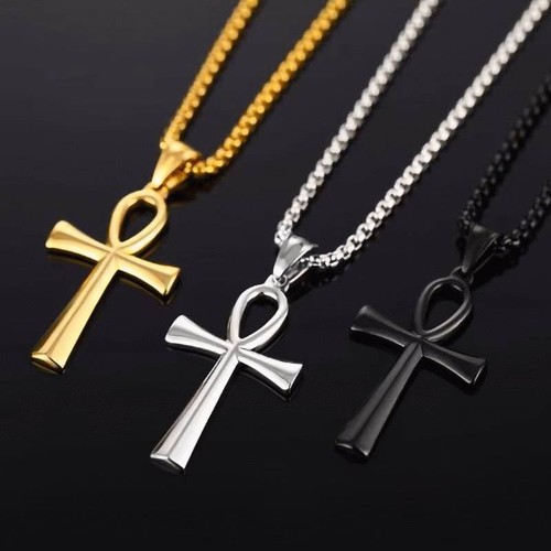 Halskette mit ankh anhänger - halskette,