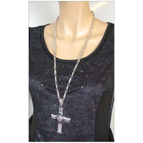Schwere silberne kreuz kette - schwere, /