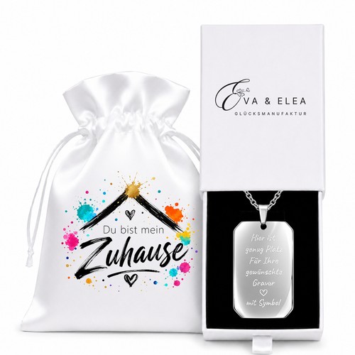 Kette mit gravur liebe du - kette,