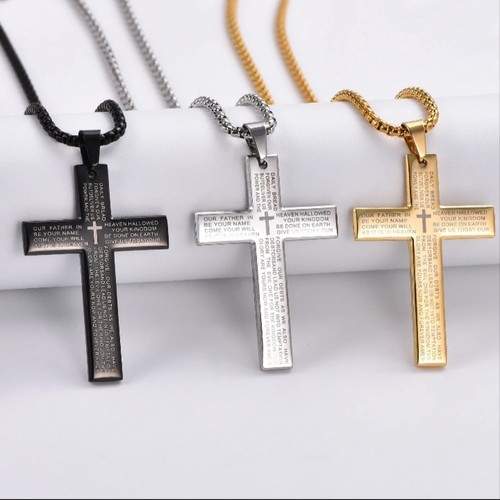 Edelstahl kreuz anhänger - edelstahl,