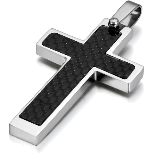 Edelstahl kreuz halskette - kreuz,