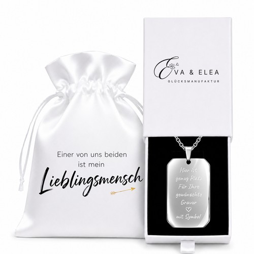 Kette mit gravur unisex - mit, liebe