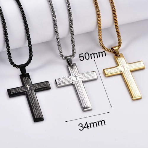 Edelstahl kreuz anhänger - kreuz, mit