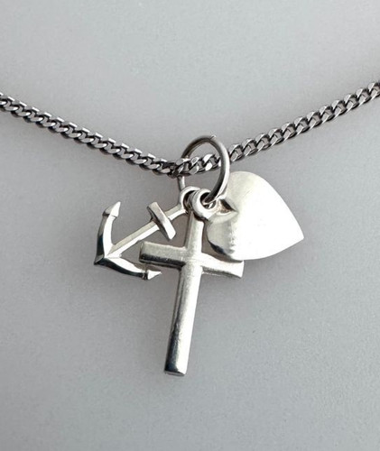 Halskette anhänger kreuz - kreuz, herz
