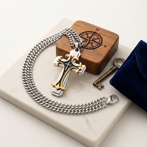 Herren kette mit kreuz - kette,