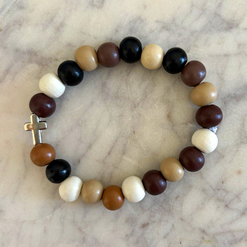 Armband mit kreuz - armband, holz