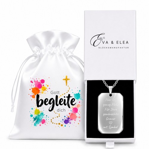 Kette mit gravur gott - kette, „gott