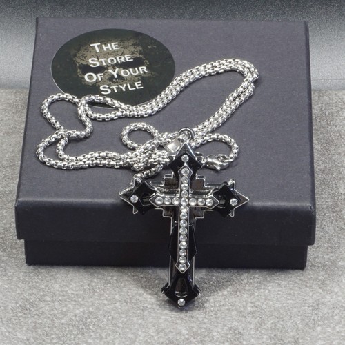 Kette mit kreuz edelstahl - kreuz,