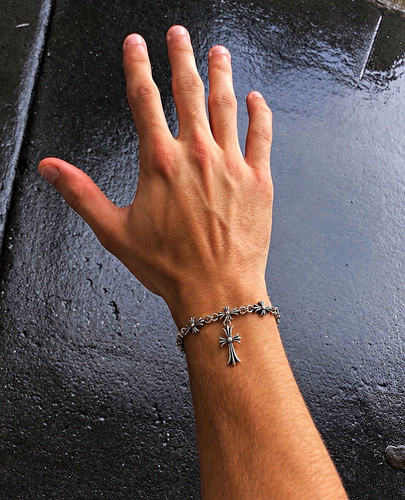 Silberfarbenes kettenarmband - silberfarbenes,