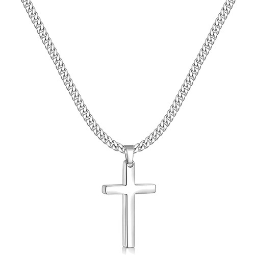 Herren kreuzkette edelstahl - herren,
