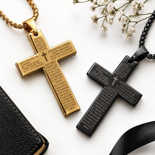 Vaterunser kreuz anhänger - kreuz,