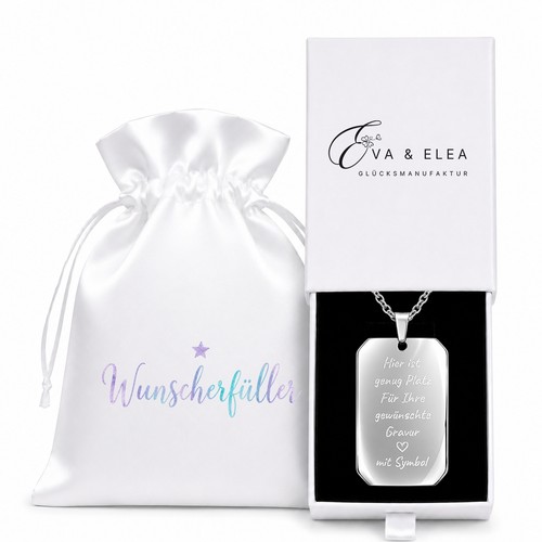 Kette mit gravur edelstahl - mit,