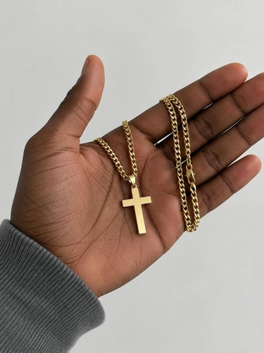 Herren halskette mit kreuz - herren,
