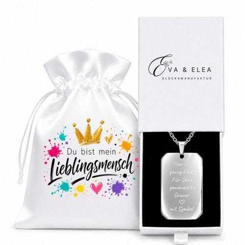 Kette mit gravur liebe - kette,