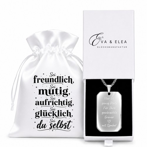 Kette mit gravur freund - gravur, „sei