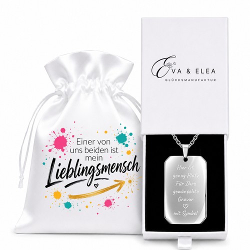 Kette mit gravur unisex - unisex, liebe