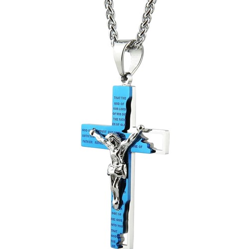Kreuz halskette edelstahl - kreuz,