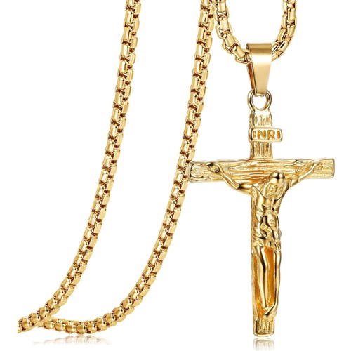 Kreuz halskette herren damen - kreuz,