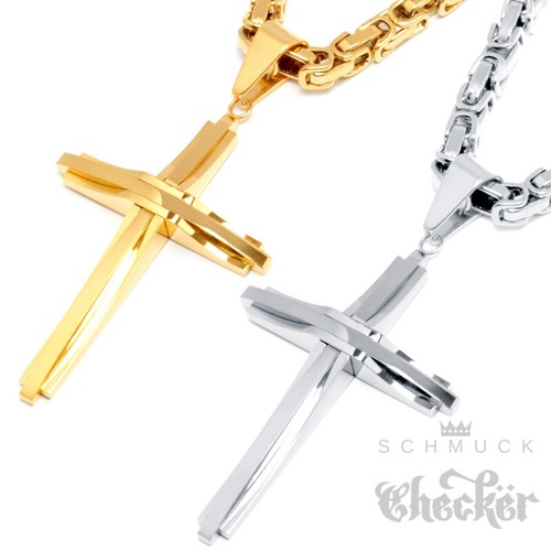 Kreuz anhänger königkette - kreuz,