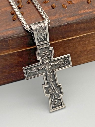Edelstahl anhänger kreuz - edelstahl,