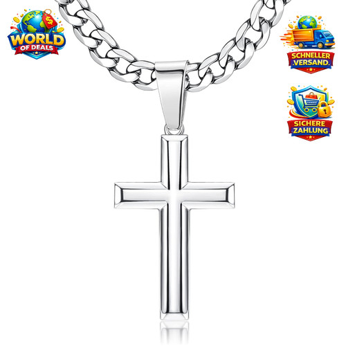 Kreuz anhänger halskette - kreuz, 925