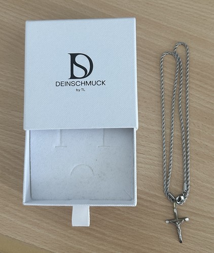 Deinschmuck silber kreuzkette - silber,